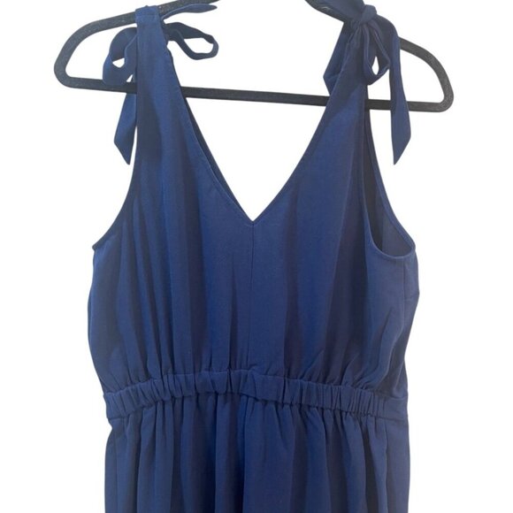 Cupcakes & Cashmere Topeka Navy Wide Leg Jumpsuit Size M - Picture 6 of 16